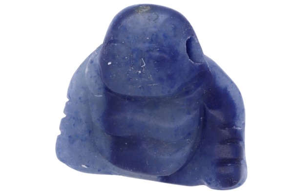 Buddha 20x20x8mm mit Querbohrung aus Blauquarz