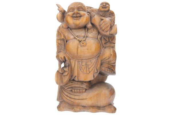 Buddha stehend 28x60x15cm aus Suar-Holz