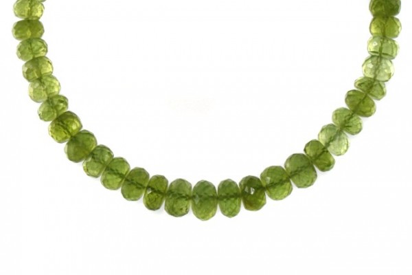 Buttonkette facettiert 4-8mm/45cm, Peridot A