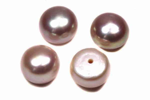 Button A flieder, 8-8,5mm, Süßwasserperle