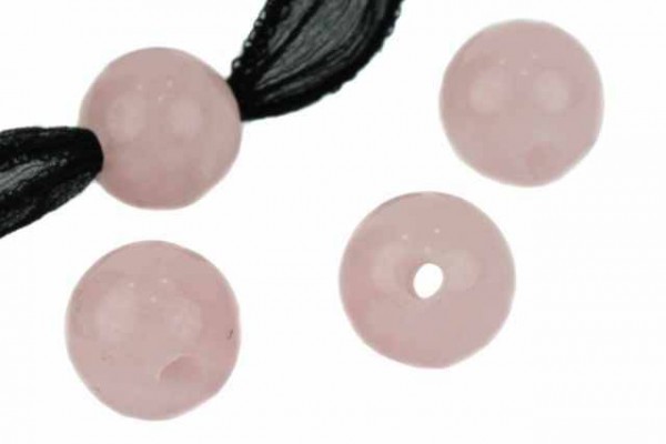 Kugel mit 3mm Bohrung, 14mm, Rosenquarz
