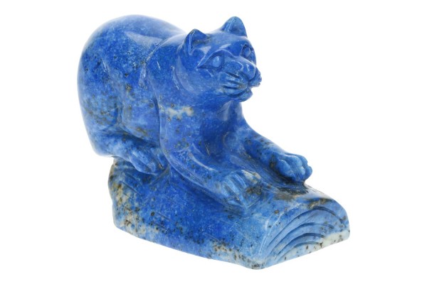 Katzen-Gravur 32x62x48mm, Lapislazuli