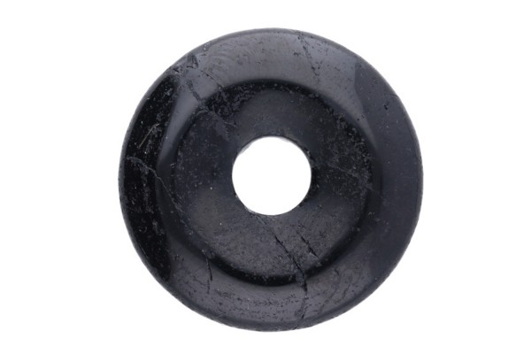 25mm Donut Anhänger aus schwarzem Turmalin