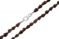 Pampelkette 4x6-5x8mm/45cm Karabiner Sterlingsilber 925, Granat-Rhodolith Pampelkette 4x6-5x8mm/45cm Karabiner Sterlingsilber 925, Granat-Rhodolith