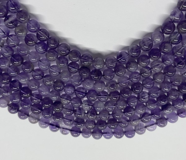 6mm round beads in amethyst