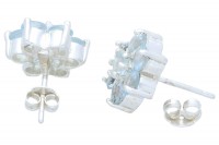 Vorschau: Blüten-Ohrstecker13mm mit je 7 facettierten Topasen in Silber 925 Vorschau: Blüten-Ohrstecker13mm mit je 7 facettierten Topasen in Silber 925