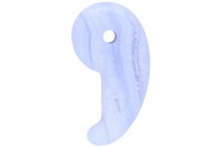 Magatama Anhänger 17x33x10mm aus Chalcedon Magatama Anhänger 17x33x10mm aus Chalcedon