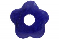 Blume 22x4mm mit 6mm Mittelloch aus Lapislazuli Blume 22x4mm mit 6mm Mittelloch aus Lapislazuli