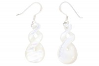 Triple Cross Ohrhänger 15x50mm mit Silber 925, Perlmutt A Triple Cross Ohrhänger 15x50mm mit Silber 925, Perlmutt A