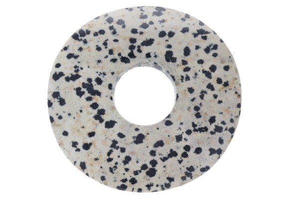 55mm Wellen Donut aus Dalmatiner-Stein Aplit
