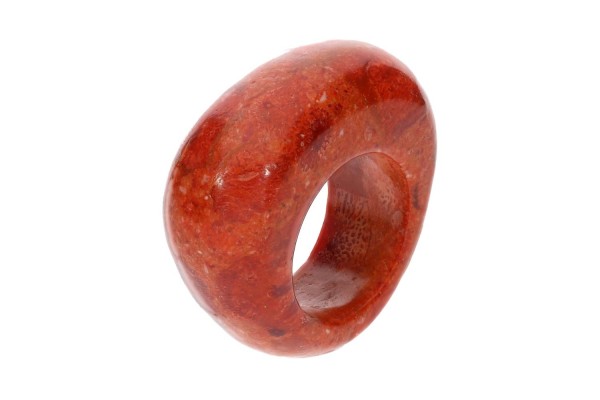 Ring, Größe 62 32x13mm, Schaumkoralle