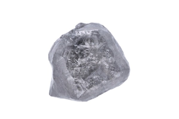 Diamant roh 3 - 4 mm grau natur, würfelig mit 0,9mm Bohrung