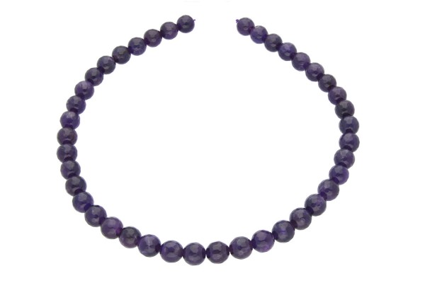 Kugelstrang facettiert 128-cut 10mm/40cm, Amethyst