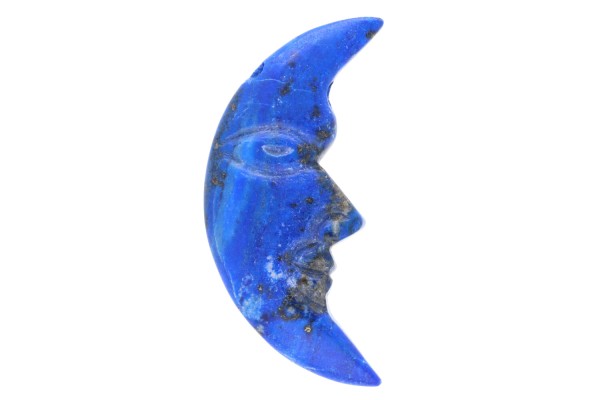 Mond Anhänger 20x40x7mm mit Frontbohrung aus Lapislazuli