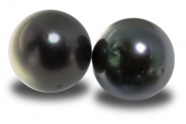 10-11mm rund, Tahiti Perle grau bis anthrazit