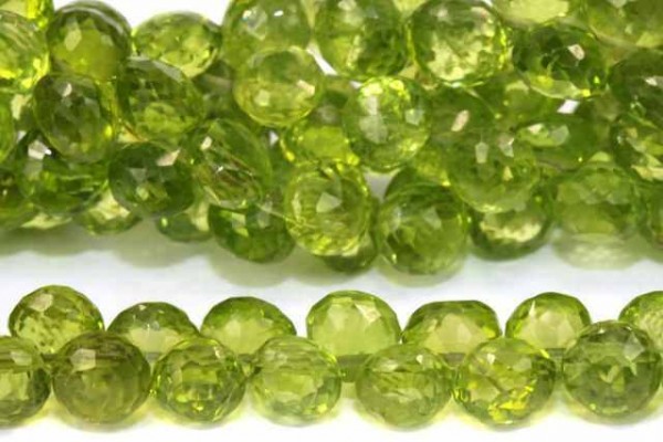 Onionstrang facettiert 8mm/41cm, Peridot (Olivin)