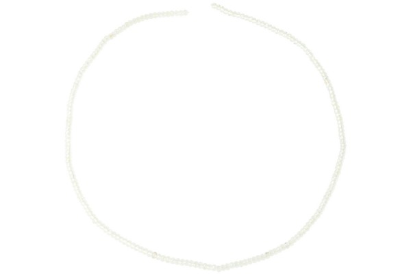 Buttonstrang facettiert 3mm/40cm aus weißem Topas