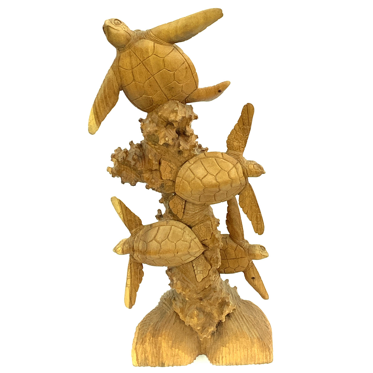 Schildkröten-Schnitzerei 40x100x20cm, Holz