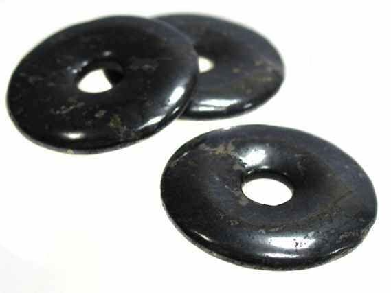 40mm Donut Anhänger aus Pyrit