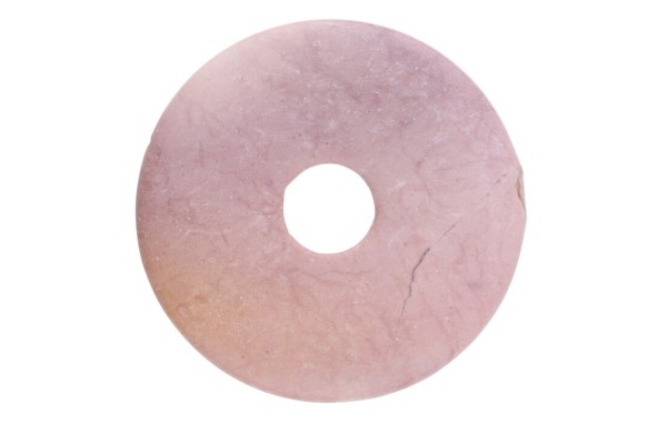 35mm Donut Anhänger aus rosa-violettem Mookait